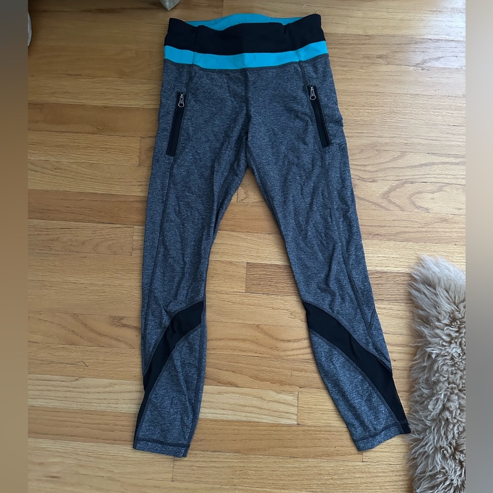 lululemon athletica Gray and Blue Leggings
